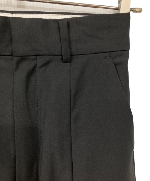 yo BIOTOP（ヨー ビオトープ）yo BIOTOP (ヨー ビオトープ) High waist slacks/ハイウエストスラックス ブラック サイズ:00の古着・服飾アイテム