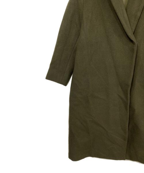 NEAU（ニュー）neau (ニュー) Peaked lapel long coat グリーンの古着・服飾アイテム