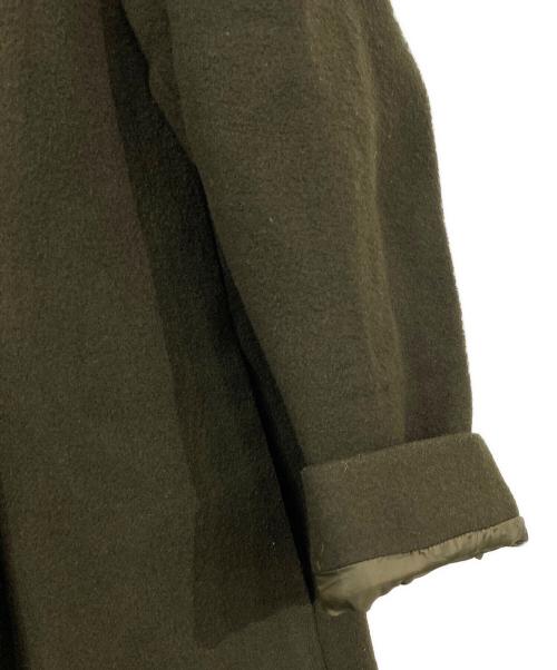 NEAU（ニュー）neau (ニュー) Peaked lapel long coat グリーンの古着・服飾アイテム