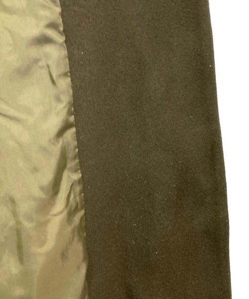 NEAU（ニュー）neau (ニュー) Peaked lapel long coat グリーンの古着・服飾アイテム