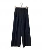 NEAUニュー）の古着「Tuck wide trousers/タックワイドトラウザーズ」｜ネイビー