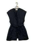 SETENSセテンス）の古着「ショートジレ スリーブレスジャケット」｜ブラック