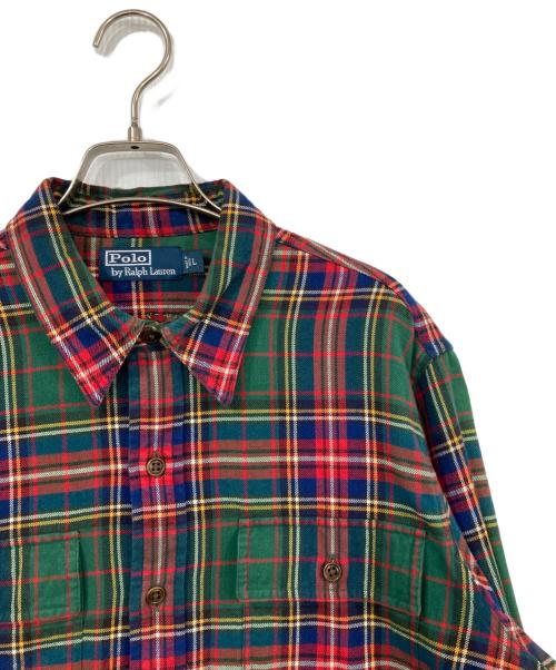 POLO RALPH LAUREN（ポロ・ラルフローレン）POLO RALPH LAUREN (ポロ・ラルフローレン) タータンチェックシャツ グリーン サイズ:Lの古着・服飾アイテム