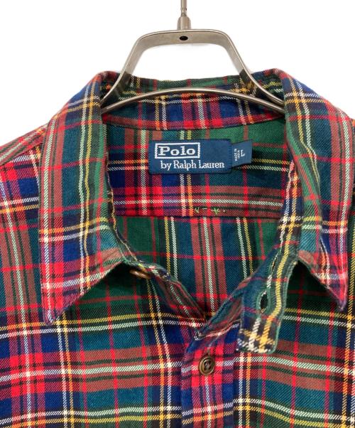 POLO RALPH LAUREN（ポロ・ラルフローレン）POLO RALPH LAUREN (ポロ・ラルフローレン) タータンチェックシャツ グリーン サイズ:Lの古着・服飾アイテム