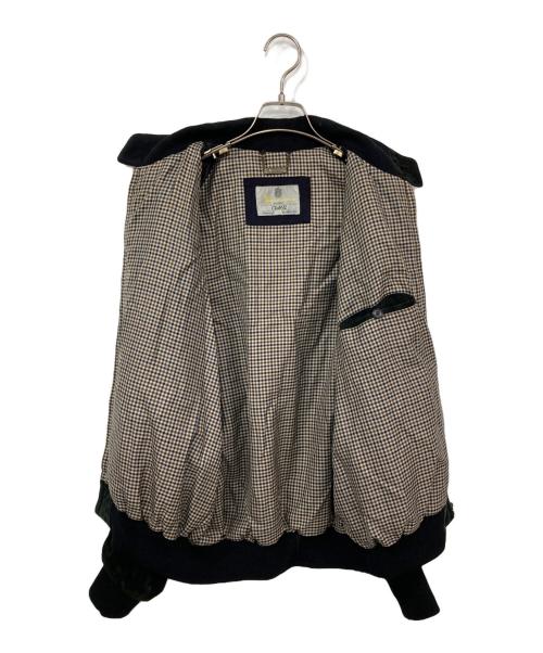 Aquascutum（アクアスキュータム）Aquascutum (アクアスキュータム) スエードハリントンジャケット ブラック サイズ:40の古着・服飾アイテム