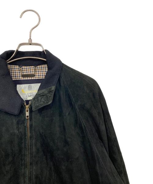 Aquascutum（アクアスキュータム）Aquascutum (アクアスキュータム) スエードハリントンジャケット ブラック サイズ:40の古着・服飾アイテム
