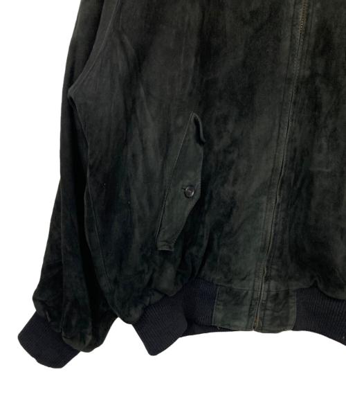 Aquascutum（アクアスキュータム）Aquascutum (アクアスキュータム) スエードハリントンジャケット ブラック サイズ:40の古着・服飾アイテム
