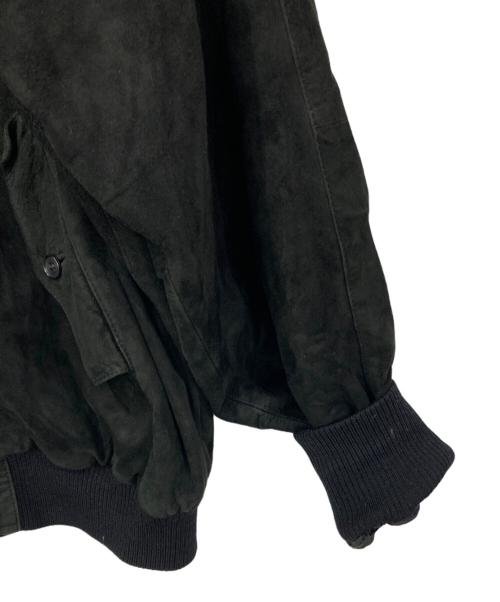 Aquascutum（アクアスキュータム）Aquascutum (アクアスキュータム) スエードハリントンジャケット ブラック サイズ:40の古着・服飾アイテム
