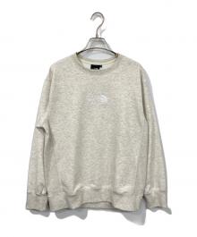 THE NORTH FACE（ザ ノース フェイス）の古着「ロゴ刺繍クルーネックスウェット」｜ベージュ