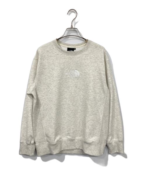 THE NORTH FACE（ザ ノース フェイス）THE NORTH FACE (ザ ノース フェイス) ロゴ刺繍クルーネックスウェット ベージュ サイズ:Mの古着・服飾アイテム