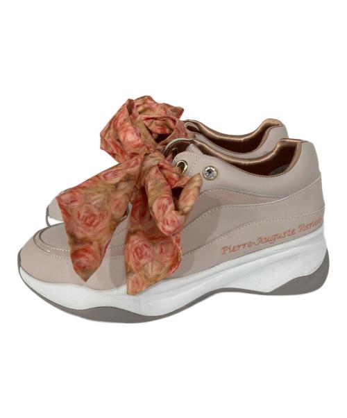 +DIANA（プラスダイアナ）+DIANA (プラスダイアナ) 【絵画シリーズ】ヒールアップダッドスニーカー ピンク サイズ:US6の古着・服飾アイテム