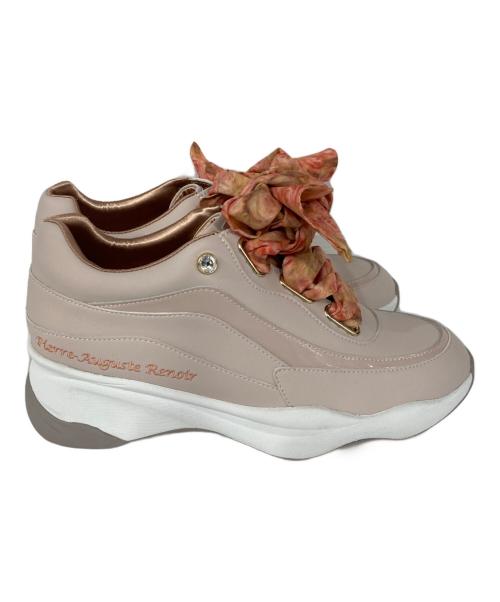 +DIANA（プラスダイアナ）+DIANA (プラスダイアナ) 【絵画シリーズ】ヒールアップダッドスニーカー ピンク サイズ:US6の古着・服飾アイテム