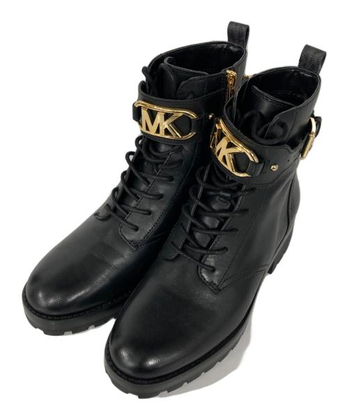 MICHAEL KORS（マイケル・コース）MICHAEL KORS (マイケル・コース) サイドジップレースアップブーツ ブラック サイズ:6.5Mの古着・服飾アイテム