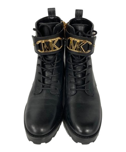 MICHAEL KORS（マイケル・コース）MICHAEL KORS (マイケル・コース) サイドジップレースアップブーツ ブラック サイズ:6.5Mの古着・服飾アイテム