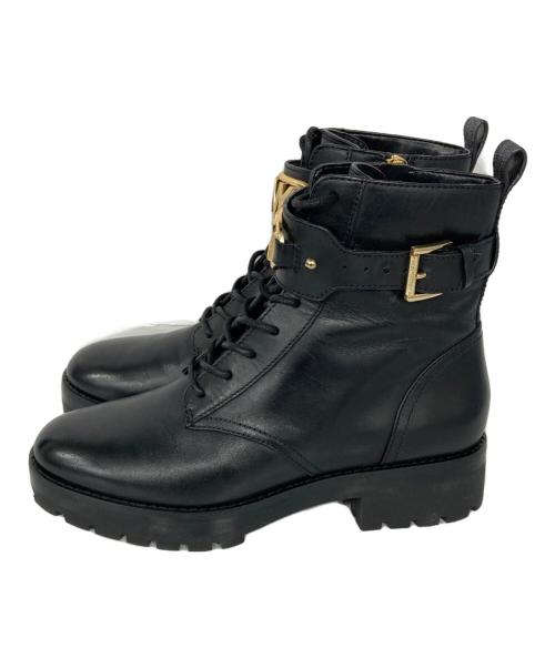 MICHAEL KORS（マイケル・コース）MICHAEL KORS (マイケル・コース) サイドジップレースアップブーツ ブラック サイズ:6.5Mの古着・服飾アイテム