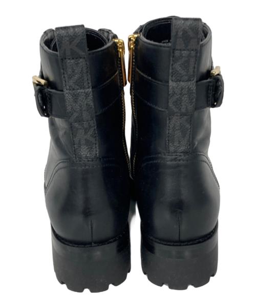 MICHAEL KORS（マイケル・コース）MICHAEL KORS (マイケル・コース) サイドジップレースアップブーツ ブラック サイズ:6.5Mの古着・服飾アイテム