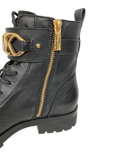 MICHAEL KORS（マイケル・コース）MICHAEL KORS (マイケル・コース) サイドジップレースアップブーツ ブラック サイズ:6.5Mの古着・服飾アイテム