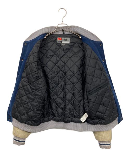 NIKE（ナイキ）NIKE (ナイキ) レザー切替スタジャン ブルー×ベージュ サイズ:Mの古着・服飾アイテム