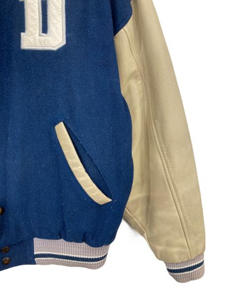 NIKE（ナイキ）NIKE (ナイキ) レザー切替スタジャン ブルー×ベージュ サイズ:Mの古着・服飾アイテム