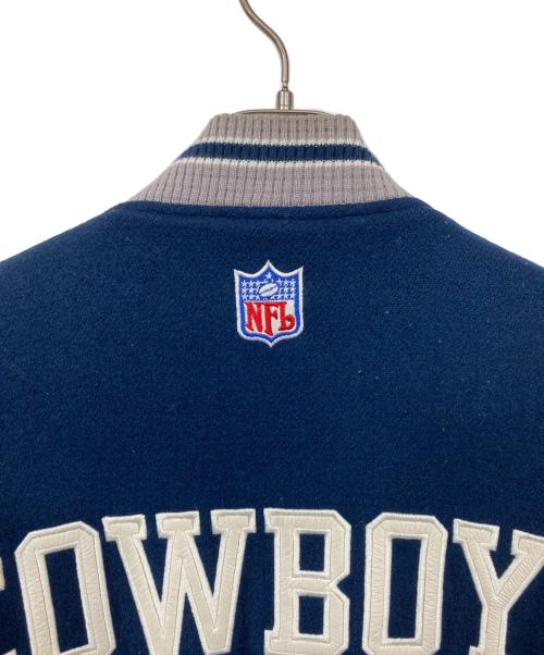 NIKE（ナイキ）NIKE (ナイキ) レザー切替スタジャン ブルー×ベージュ サイズ:Mの古着・服飾アイテム