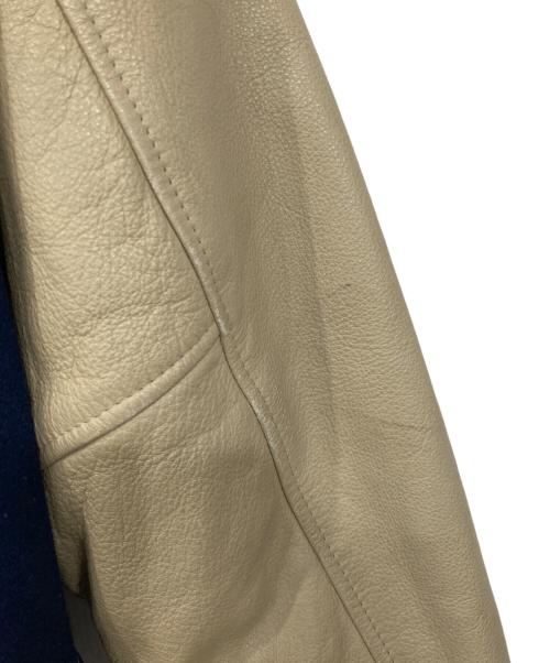 NIKE（ナイキ）NIKE (ナイキ) レザー切替スタジャン ブルー×ベージュ サイズ:Mの古着・服飾アイテム