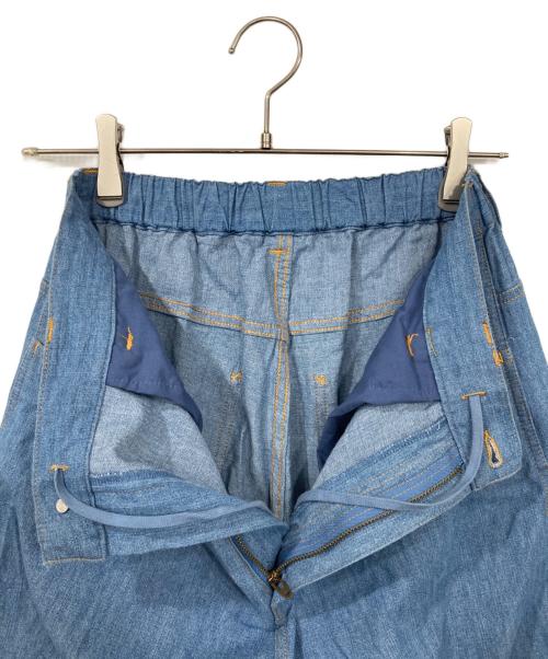 niko and（ニコアンド）niko and (ニコアンド) tsumori chisato (ツモリチサト) 猫刺繍シャンブレーパンツ インディゴ サイズ:Lの古着・服飾アイテム