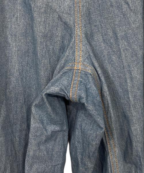 niko and（ニコアンド）niko and (ニコアンド) tsumori chisato (ツモリチサト) 猫刺繍シャンブレーパンツ インディゴ サイズ:Lの古着・服飾アイテム