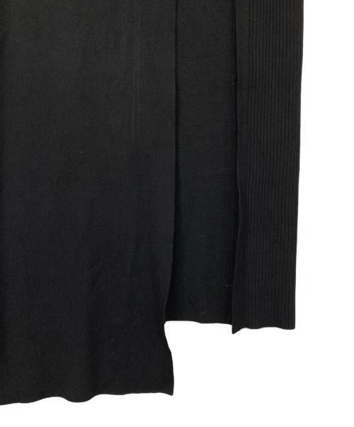 UN3D.（アンスリード）UN3D. (アンスリード) アシメロングニットベスト ブラック サイズ:Fの古着・服飾アイテム