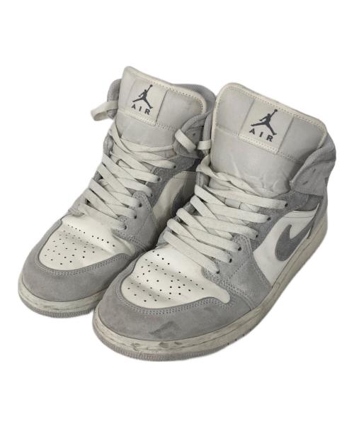 NIKE（ナイキ）NIKE (ナイキ) AIR JORDAN 1 MID SE ホワイト×グレー サイズ:26.0の古着・服飾アイテム