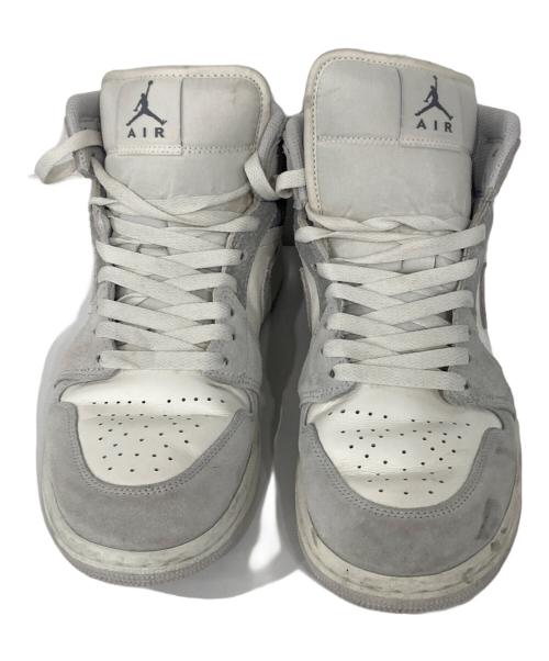 NIKE（ナイキ）NIKE (ナイキ) AIR JORDAN 1 MID SE ホワイト×グレー サイズ:26.0の古着・服飾アイテム