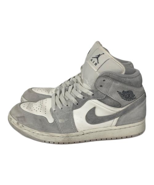 NIKE（ナイキ）NIKE (ナイキ) AIR JORDAN 1 MID SE ホワイト×グレー サイズ:26.0の古着・服飾アイテム