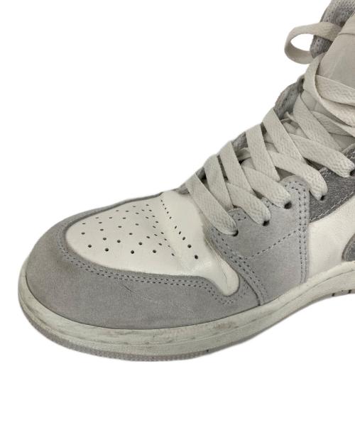 NIKE（ナイキ）NIKE (ナイキ) AIR JORDAN 1 MID SE ホワイト×グレー サイズ:26.0の古着・服飾アイテム