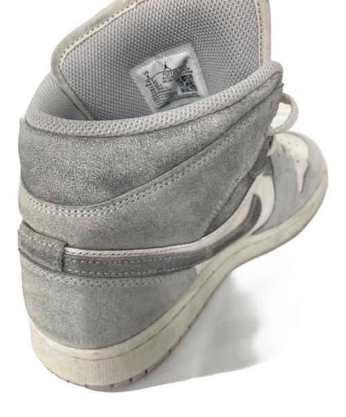 NIKE（ナイキ）NIKE (ナイキ) AIR JORDAN 1 MID SE ホワイト×グレー サイズ:26.0の古着・服飾アイテム