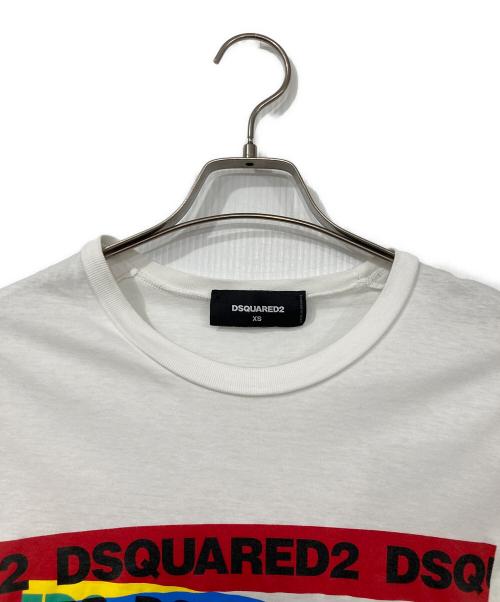 DSQUARED2（ディースクエアード）DSQUARED2 (ディースクエアード) プリントTシャツ ホワイト サイズ:XSの古着・服飾アイテム