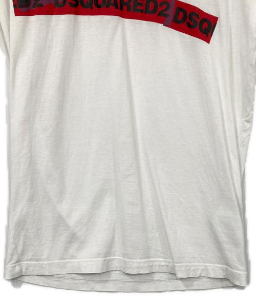 DSQUARED2（ディースクエアード）DSQUARED2 (ディースクエアード) プリントTシャツ ホワイト サイズ:XSの古着・服飾アイテム