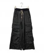 DANKE SCHONダンケ シェーン）の古着「COATING FLARE CARGO PANTS」｜ブラック