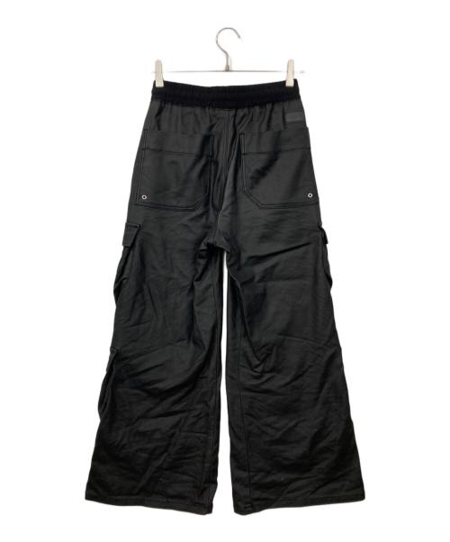 DANKE SCHON（ダンケ シェーン）Danke schon (ダンケ シェーン) COATING FLARE CARGO PANTS ブラック サイズ:28の古着・服飾アイテム