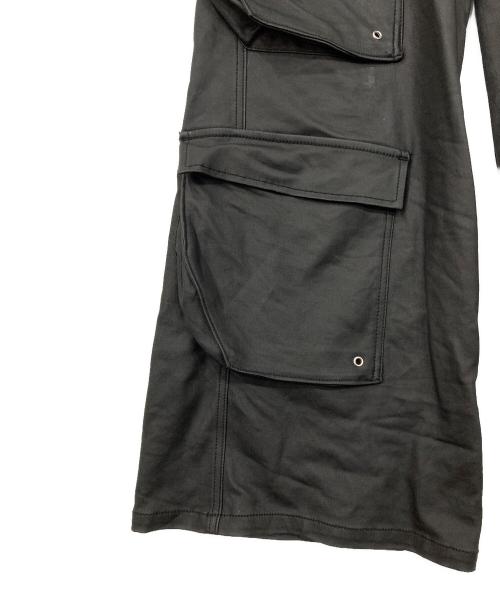 DANKE SCHON（ダンケ シェーン）Danke schon (ダンケ シェーン) COATING FLARE CARGO PANTS ブラック サイズ:28の古着・服飾アイテム