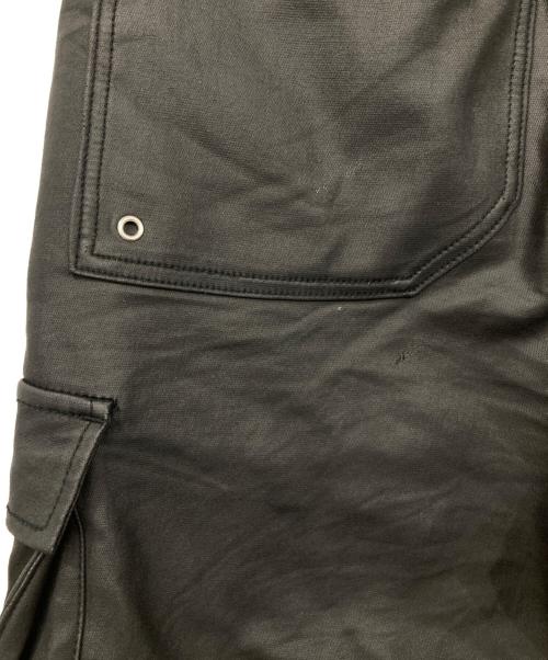 DANKE SCHON（ダンケ シェーン）Danke schon (ダンケ シェーン) COATING FLARE CARGO PANTS ブラック サイズ:28の古着・服飾アイテム