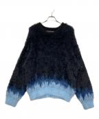 DANKE SCHONダンケ シェーン）の古着「NYLON SHAGGY CREWNECK SWITCH」｜ブラック×ブルー