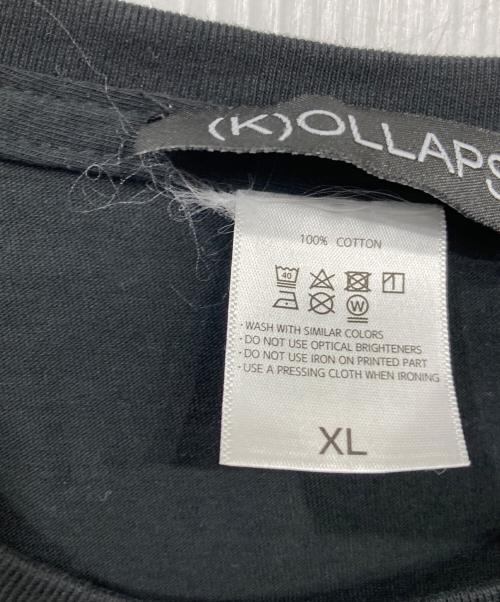 (K)OLLAPS（コラプス）(K)OLLAPS (コラプス) プリントTシャツ ブラック サイズ:XLの古着・服飾アイテム