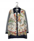 HERMESエルメス）の古着「切替スカーフロングセリエボタンシャツ」｜グレー