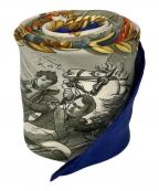 HERMESエルメス）の古着「シルクスカーフ」｜ブルー×ベージュ