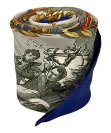 HERMES（エルメス）の古着「シルクスカーフ」｜ブルー×ベージュ