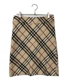 BURBERRY LONDON（バーバリーロンドン）の古着「チェックスカート」｜ベージュ