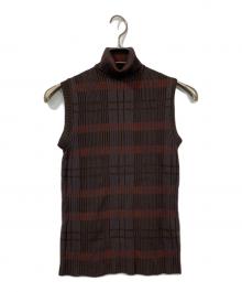 HERMES（エルメス）の古着「ノースリーブニット」｜ブラウン