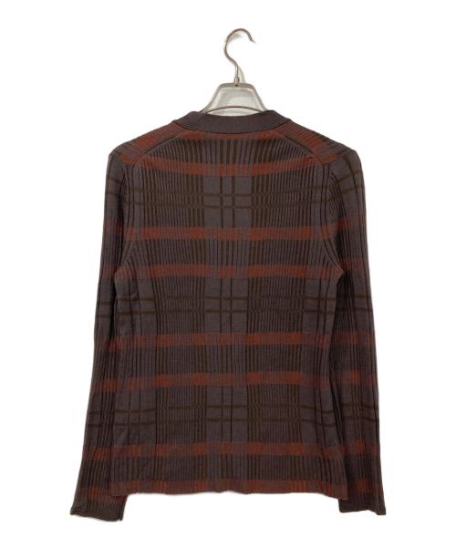 HERMES（エルメス）HERMES (エルメス) ウールニットカーディガン ブラウン サイズ:LAの古着・服飾アイテム