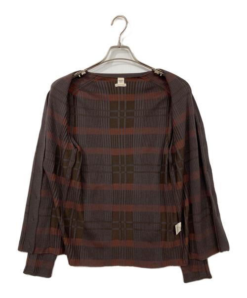 HERMES（エルメス）HERMES (エルメス) ウールニットカーディガン ブラウン サイズ:LAの古着・服飾アイテム