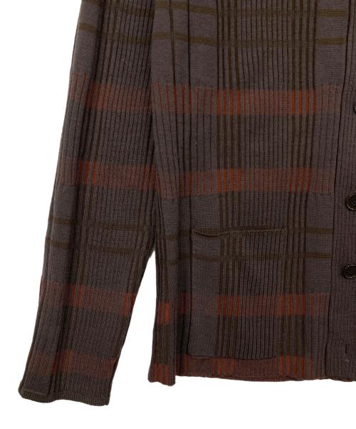 HERMES（エルメス）HERMES (エルメス) ウールニットカーディガン ブラウン サイズ:LAの古着・服飾アイテム