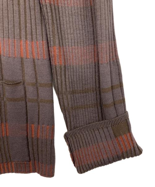 HERMES（エルメス）HERMES (エルメス) ウールニットカーディガン ブラウン サイズ:LAの古着・服飾アイテム